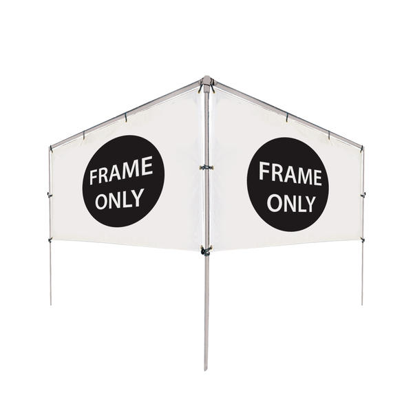12’W x 5’H In-Ground V-Shape Banner Hardware Only