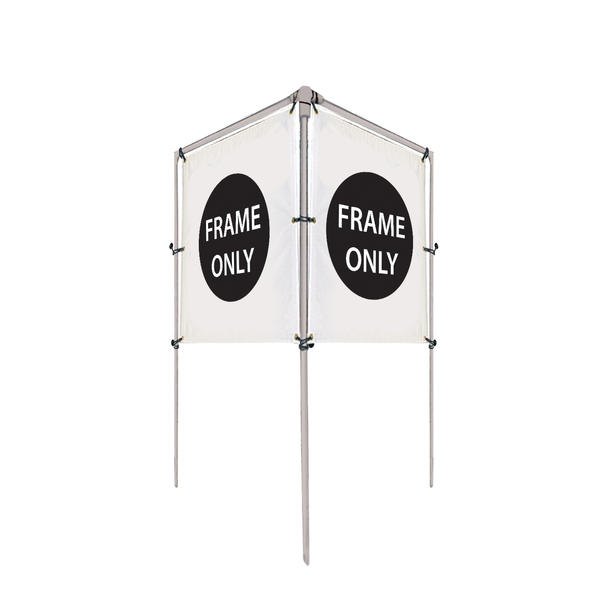 4’W x 5’H In-Ground V-Shape Banner Hardware Only