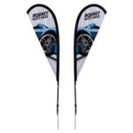 6′ Tear Drop Sail Sign Kit Double-Sided with Spike Base 1