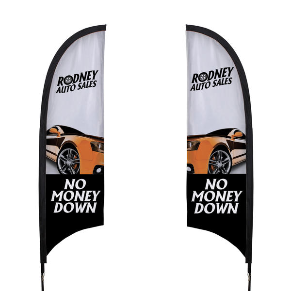 7′ Razor Sail Sign Double-Sided Replacement Graphic