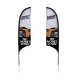 7′ Razor Sail Sign Kit Double-Sided with Spike Base