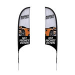 7′ Razor Sail Sign Kit Double-Sided with Spike Base 2