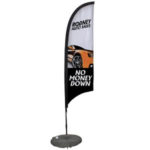 7′ Razor Sail Sign Kit Single-Sided with Scissor Base 1