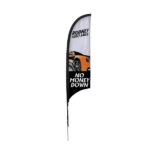 7′ Razor Sail Sign Kit Single-Sided with Spike Base