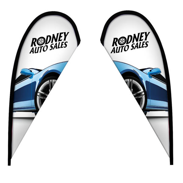 8′ Tear Drop Sail Sign Double-Sided Replacement Graphic