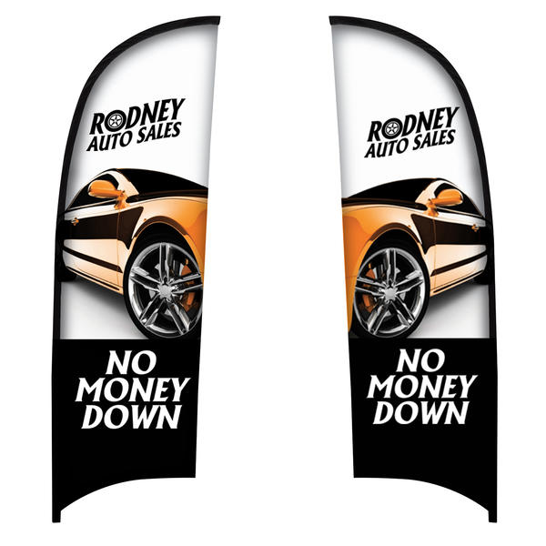 9′ Razor Sail Sign Double-Sided Replacement Graphic