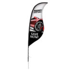 9′ Sabre Sail Sign Kit Single-Sided with Spike Base