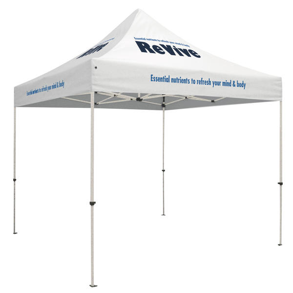 Standard 10 x 10 Event Tent Kit (Full-Color Thermal Imprint, 8 Locations)Soft Case with Wheels and Stake Kit is included