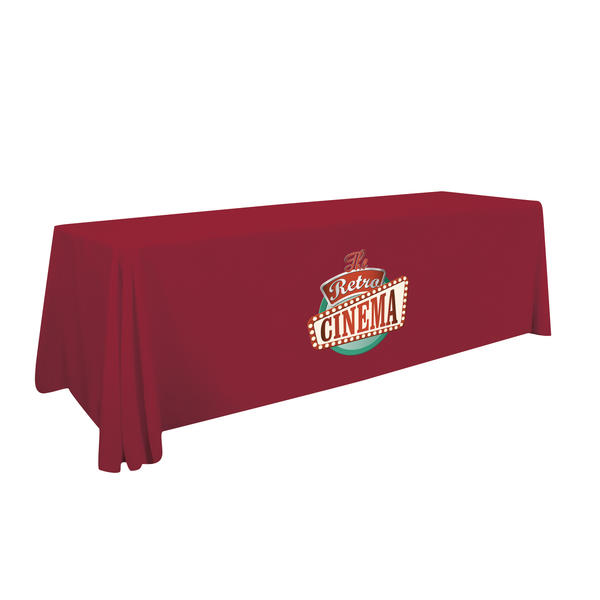 24 Hour Quick Ship 8′ Economy Table Throw (Full-Color Thermal Imprint)