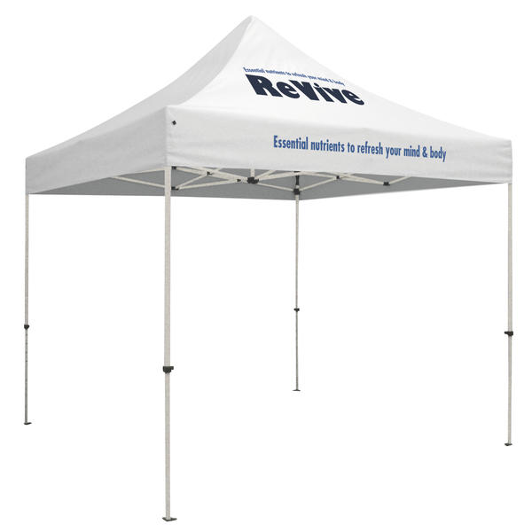 Standard 10 x 10 Event Tent Kit (Full-Color Thermal Imprint, 2 Locations)Soft Case with Wheels and Stake Kit is included