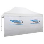 15 Foot Wide Tent Full Wall with Zipper Ends – White Only (Full-Color Thermal Imprint)