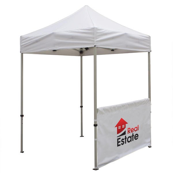 6 Foot Wide Tent Half Wall – White or Black Only (Full-Color Thermal Imprint)