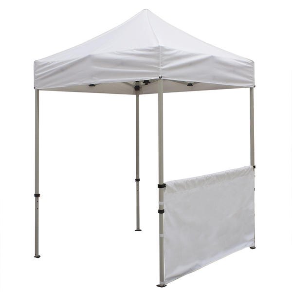 6 Foot Wide Tent Half Wall and Deluxe Stabilizer Bar Kit – White or Black Only (Unimprinted)