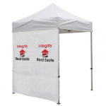 6 Foot Wide Tent Middle Zipper Wall with Zipper Ends – White or Black Only (Full-Color Thermal Imprint)