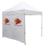 8 Foot Wide Tent Middle Zipper Wall with Zipper Ends – White or Black Only (Full-Color Thermal Imprint)