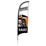 9′ Razor Sail Sign Kit Single-Sided with Spike Base