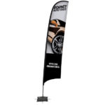 17′ Razor Sail Sign Kit Single-Sided w/Scissor Base