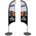 7′ Razor Sail Sign Kit Double-Sided w/Scissor Base