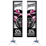 10′ Rectangle Sail Sign Kit Double-Sided with Scissor Base