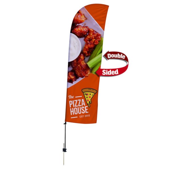 10.5' Value Blade Sail Sign Kit (Double-Sided w/ Spike Base)