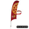 15' Value Razor Sail Sign - 2-Sided with Ground Spike