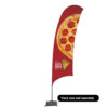 15' Value Razor Sail Sign - 1-Sided with Cross Base