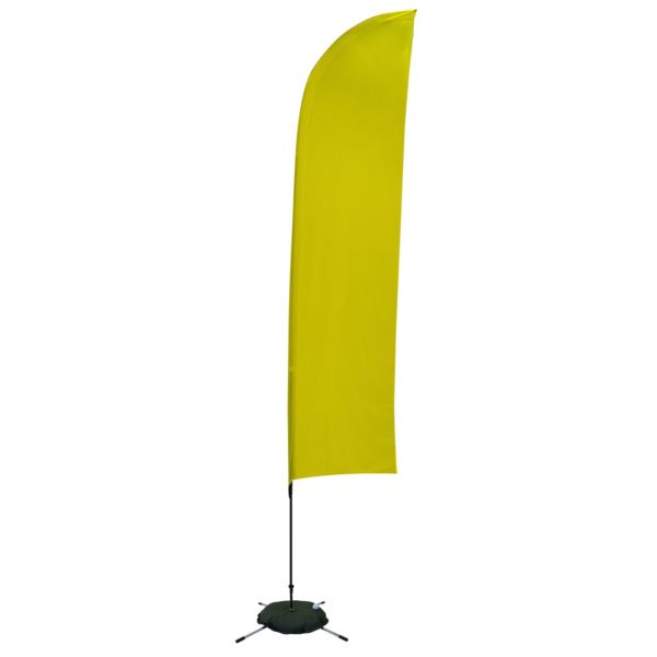 13' Solid-Color Blade Sail Sign, 1-Sided, Scissor Base