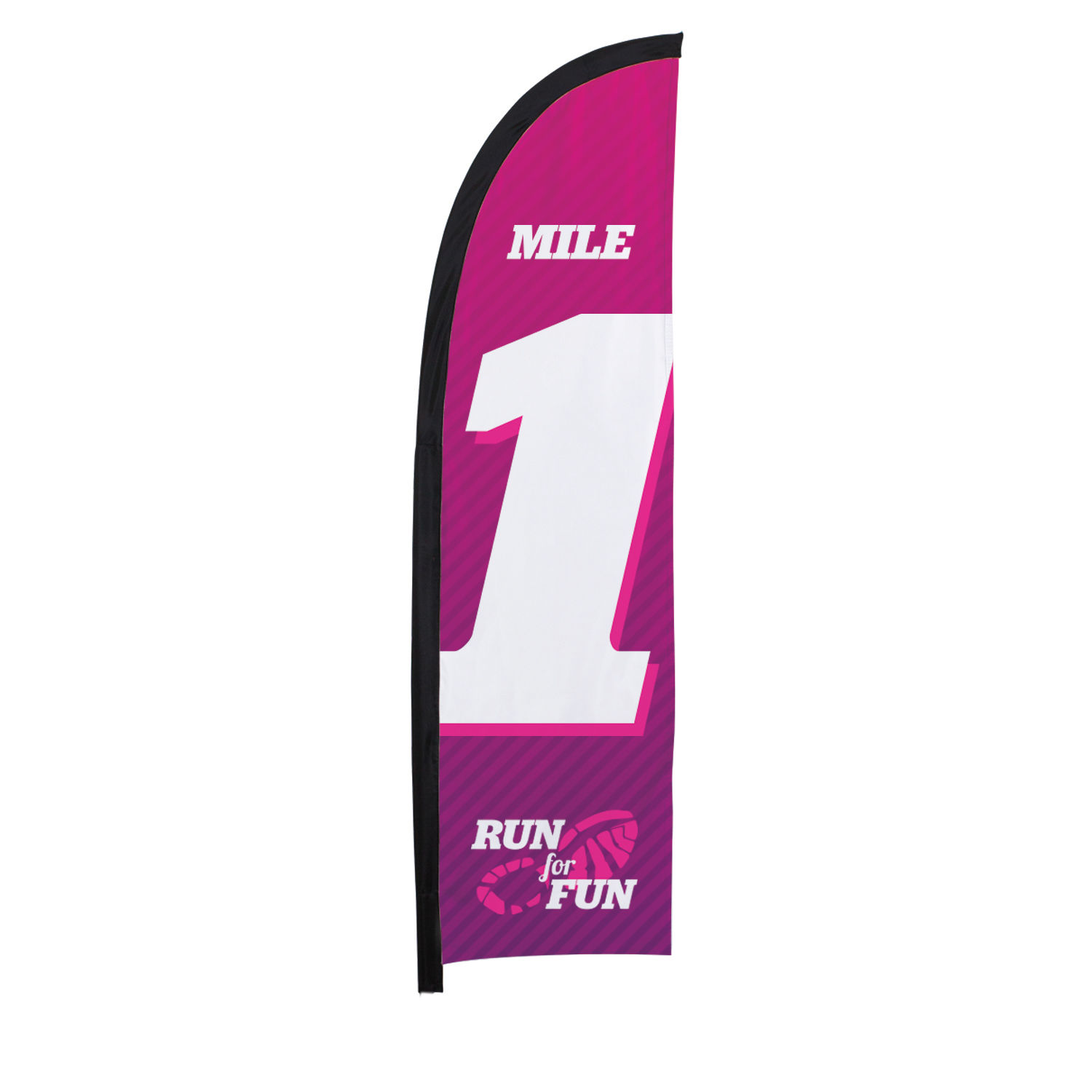 7' Premium Blade Sail Sign Flag, 1-Sided