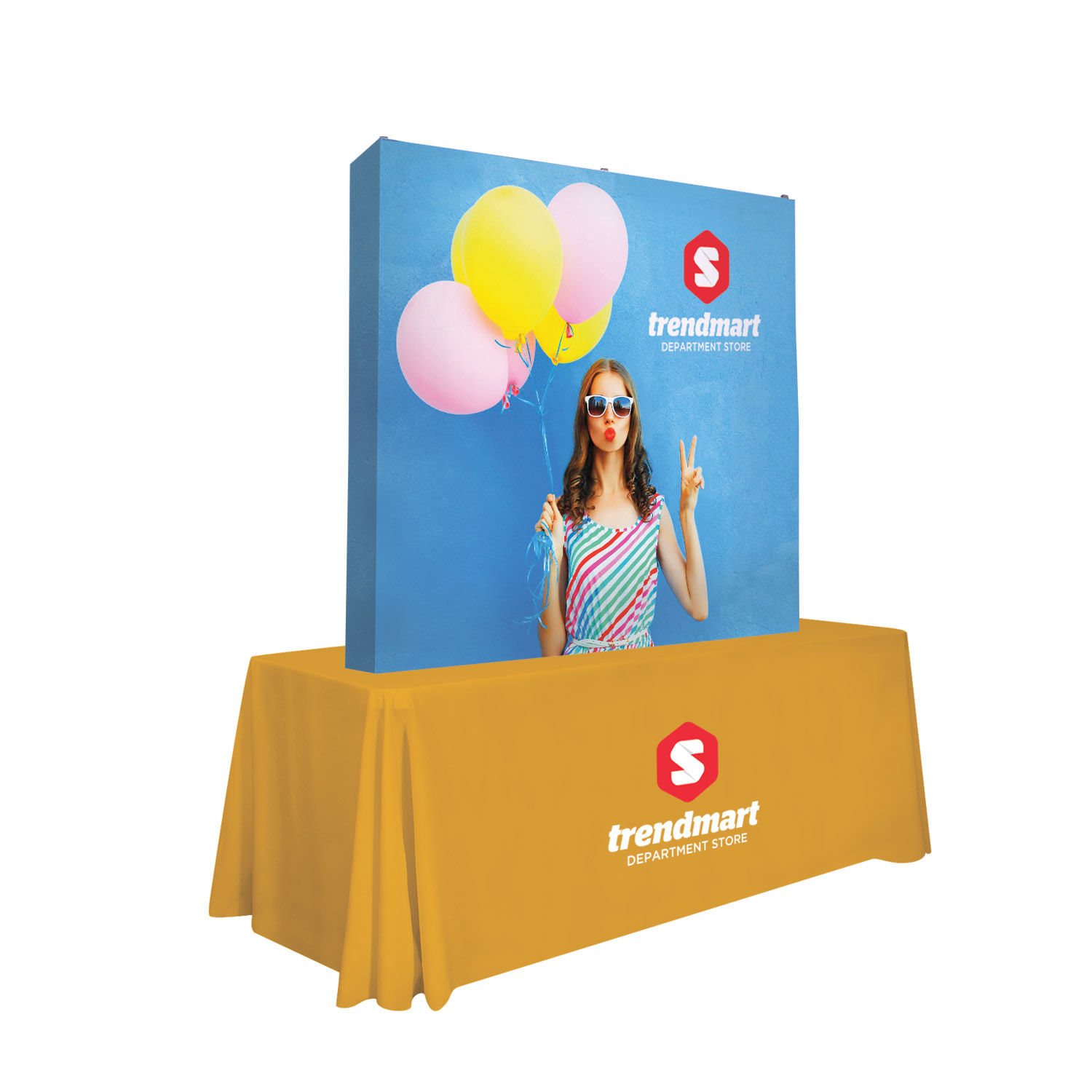 6' Straight Splash Tabletop Wrap Kit (Block-Out Fabric)